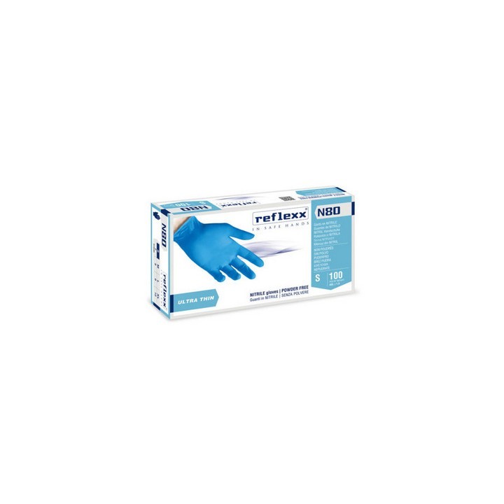 100 PZ GUANTI IN NITRILE ULTRA SOTTILI N80B Taglia L