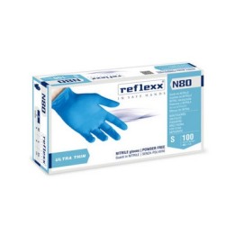 100 PZ GUANTI IN NITRILE ULTRA SOTTILI N80B Taglia M