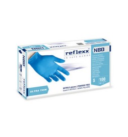 100 PZ GUANTI IN NITRILE ULTRA SOTTILI N80B Taglia M