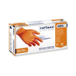 50 PZ GUANTI IN NITRILE FULL GRIP N85 Taglia L - Arancio
