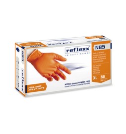 50 PZ GUANTI IN NITRILE FULL GRIP N85 Taglia L - Arancio