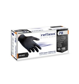 100 PZ GUANTI IN NITRILE NERO SENZA POLVERE R78 Taglia L