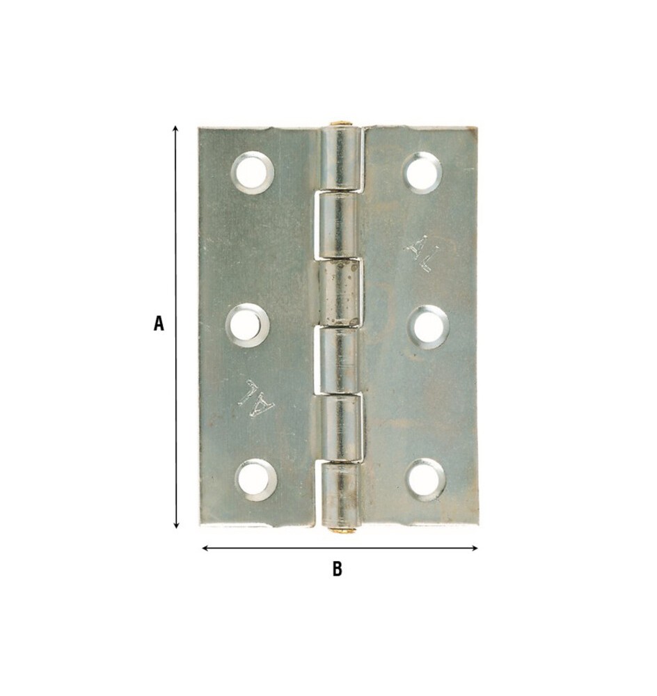 CERNIERA PERNO FISSO 838 ACC ZIN PES 28,5X1,4X30MM
