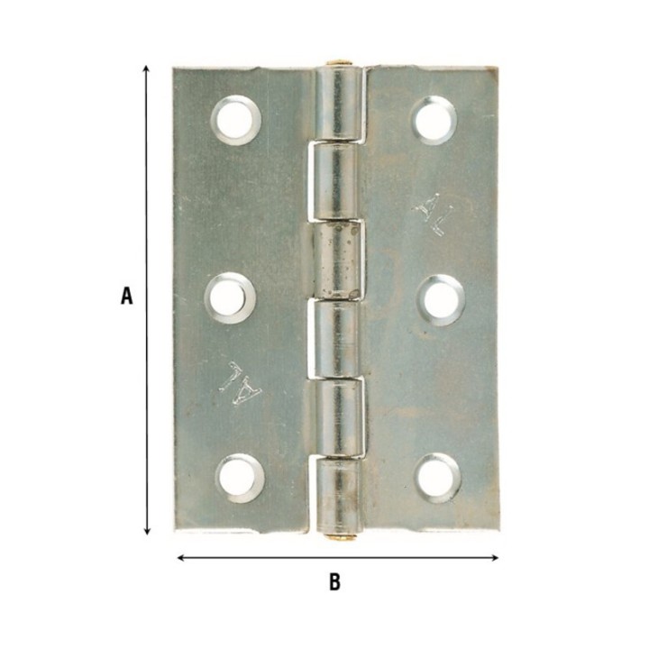 CERNIERA PERNO FISSO 838 ACC ZIN PES 37X1,4X44MM