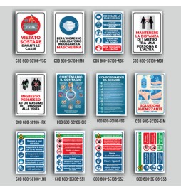 PANNELLI AVVISI E INFORMAZIONI IN FOREX CM 25X35 Regole Anti Covid-19