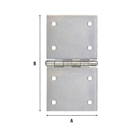 CERNIERA RETTANGOLARE 76X140 MM ZINCATA