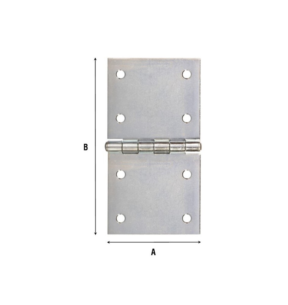 CERNIERA RETTANGOLARE 76X140 MM ZINCATA