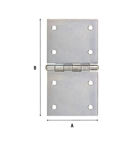 CERNIERA RETTANGOLARE 76X140 MM ZINCATA