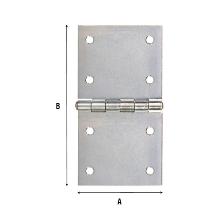CERNIERA RETTANGOLARE 76X140 MM ZINCATA