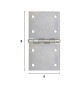 CERNIERA RETTANGOLARE 76X140 MM ZINCATA