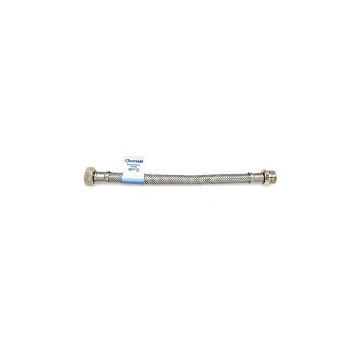 FLESSIBILE INOX MODELLO NORMALE CM. 20 FF 1/2 x 3/8