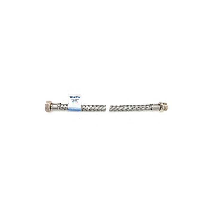 FLESSIBILE INOX MODELLO NORMALE CM. 35 MF 1/2 x 1/2