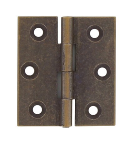 CERNIERA FRESATA PIANA OTTONE BRONZ 40X35 MM**