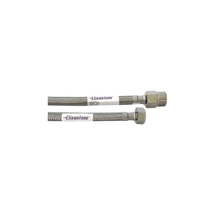 FLESSIBILE INOX MODELLO PROLUNGATO CM. 25 MF 3/8 x 3/8