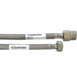 FLESSIBILE INOX MODELLO PROLUNGATO CM. 40 MF 3/8 x 3/8