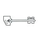 CR 14 CHIAVE GREZZA P/SERRATURE DM GAMBO 92MM