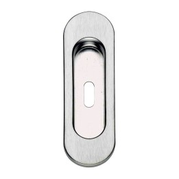 MANIGLIA OVALE P/PORTA SCORR C/FORO OTT CRO SAT
