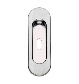 MANIGLIA OVALE P/PORTA SCORR C/FORO OTT CRO SAT