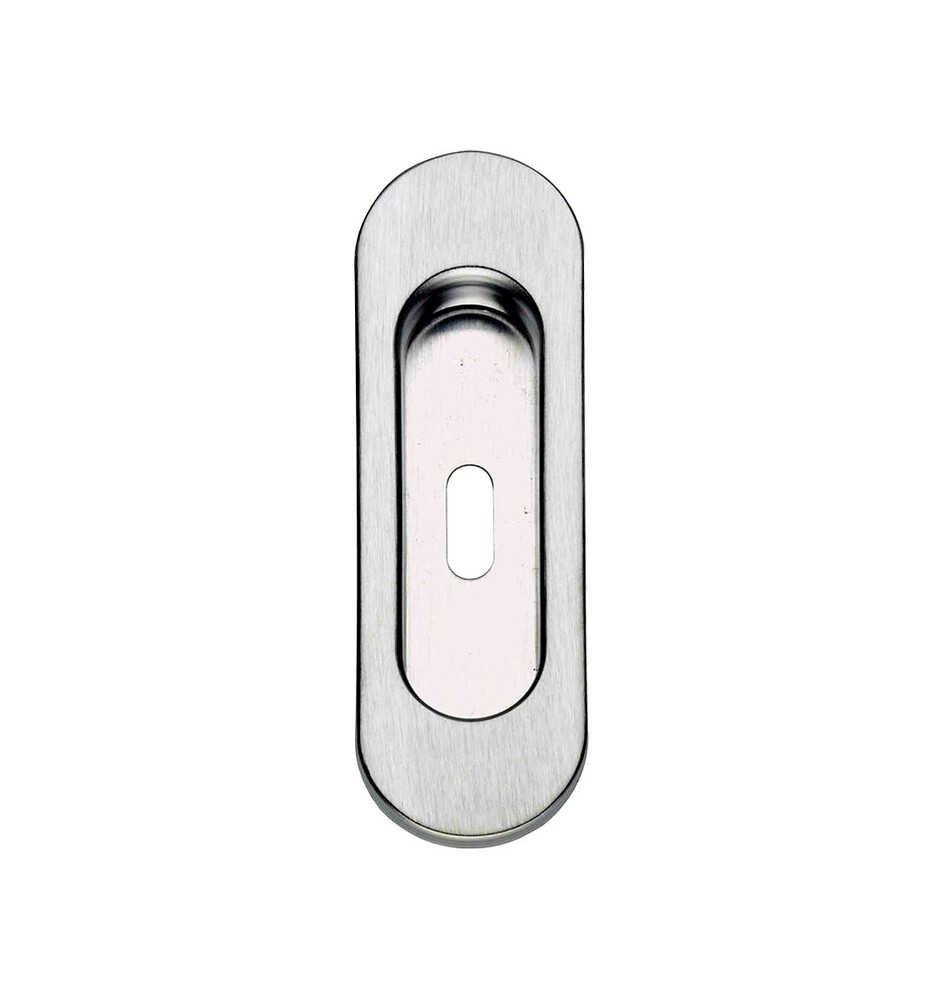 MANIGLIA OVALE P/PORTA SCORR C/FORO OTT CRO SAT
