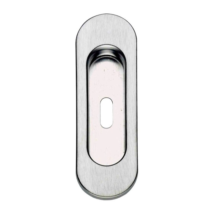 MANIGLIA OVALE P/PORTA SCORR C/FORO OTT CRO SAT
