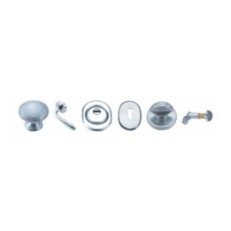 PORTA BLINDATA KIT ACCESSORI DX CROMO SATINATO