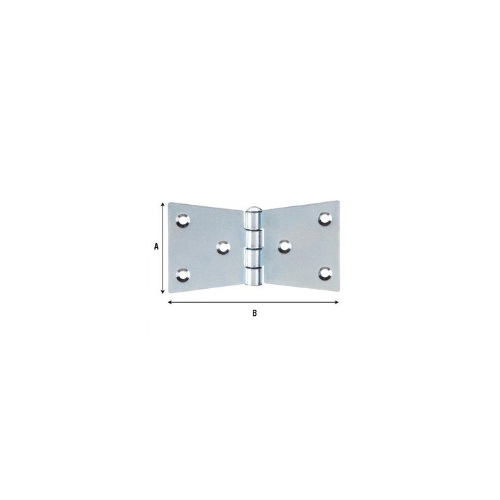 CERNIERA CODA DI RONDINE 4 FORI 110X55 MM