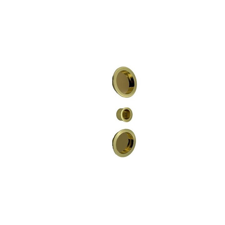 KIT MANIGLIE TONDO CIECO PORTE SCORREVOLI ORO