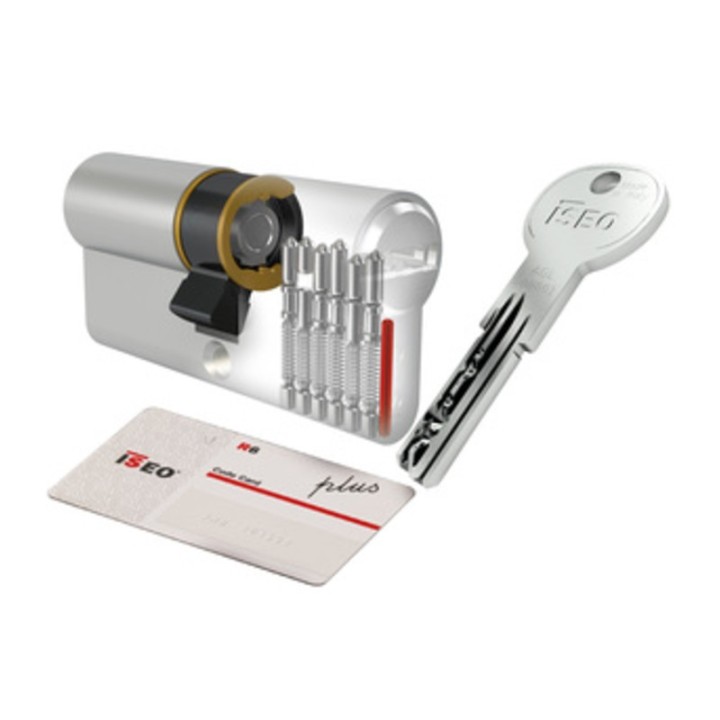 ISEO R6 PLUS CILINDRO SAGOMATO 35-55 NICHELATO C/5CH+1