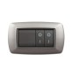 PLACCA LIFE LIVING PLAST ACCIAIO SATINATO 4P