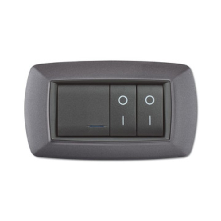 PLACCA LIFE LIVING PLAST GRIGIO CHIARO VULCAN 4P