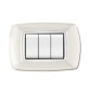 PLACCA LIFE LIVING PLAST BIANCO 3P CORNICE BIANCO