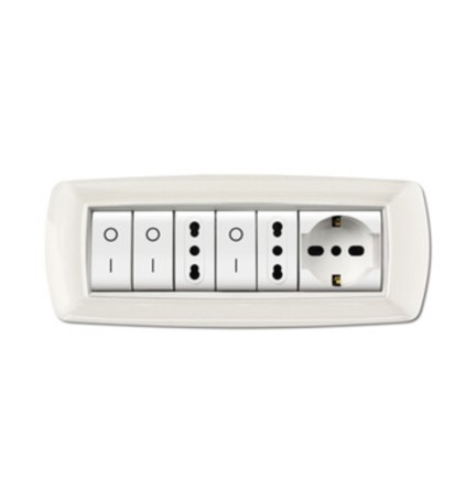 PLACCA LIFE LIVING PLAST BIANCO 7P CORNICE BIANCO