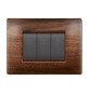 PLACCA LIFE Q LIVING PLAST LEGNO SCURO 4P