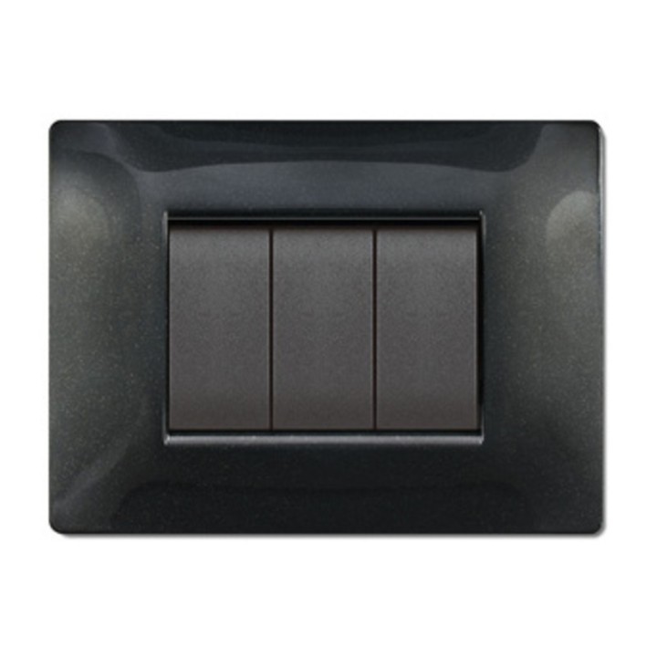 PLACCA LIFE Q LIVING PLAST NERO GLITTERING 4P