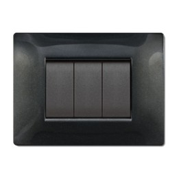 PLACCA LIFE Q LIVING PLAST NERO GLITTERING 7P