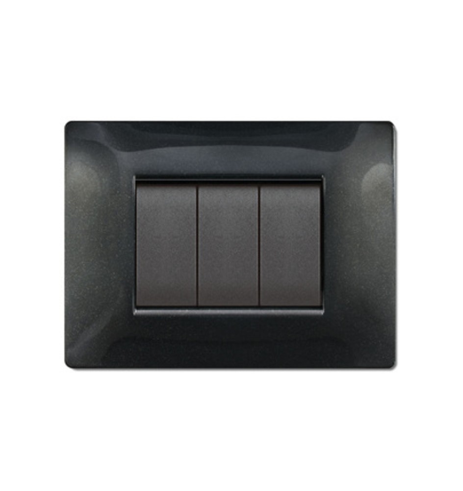 PLACCA LIFE Q LIVING PLAST NERO GLITTERING 7P