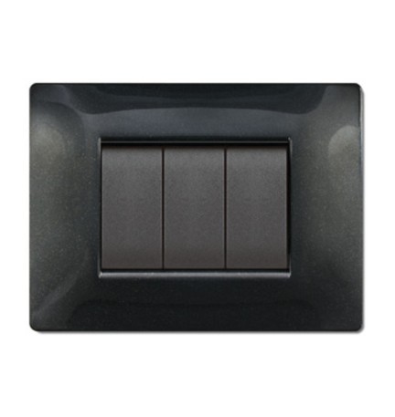 PLACCA LIFE Q LIVING PLAST NERO GLITTERING 7P