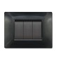 PLACCA LIFE Q LIVING PLAST NERO GLITTERING 7P