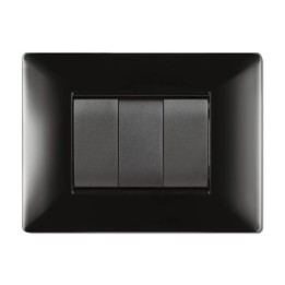 PLACCA LIFE Q LIVING PLAST NERO 3P