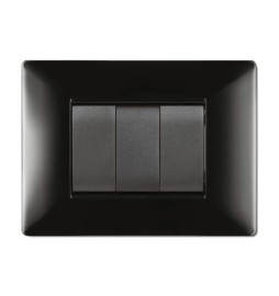 PLACCA LIFE Q LIVING PLAST NERO 3P