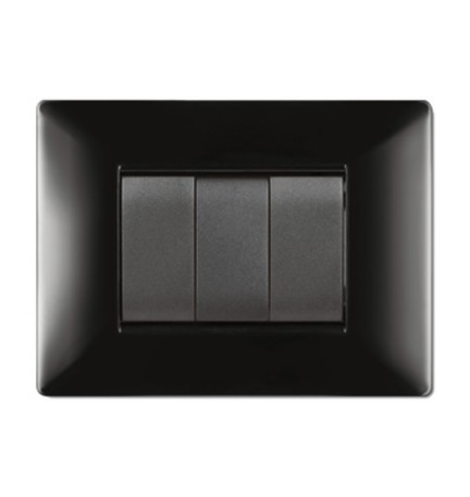 PLACCA LIFE Q LIVING PLAST NERO 3P