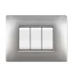 PLACCA LIFE Q LIVING PLAST ALLUMINIO CHIARO 7P
