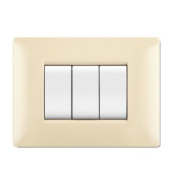 PLACCA LIFE Q LIVING PLAST AVORIO 3P