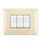 PLACCA LIFE Q LIVING PLAST AVORIO 3P