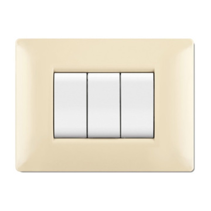 PLACCA LIFE Q LIVING PLAST AVORIO 4P