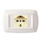 TONDO PLACCA MAGIC PLAST 1P SCHUKO BIANCO