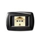 TONDO PLACCA MAGIC PLAST 1P SCHUKO NERO