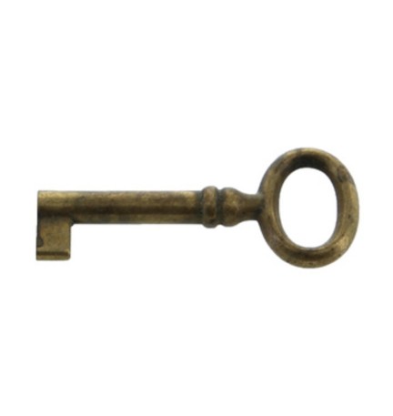 BL CHIAVE P/MOBILI 33718 24X56 MM OTTONE ANTICAT