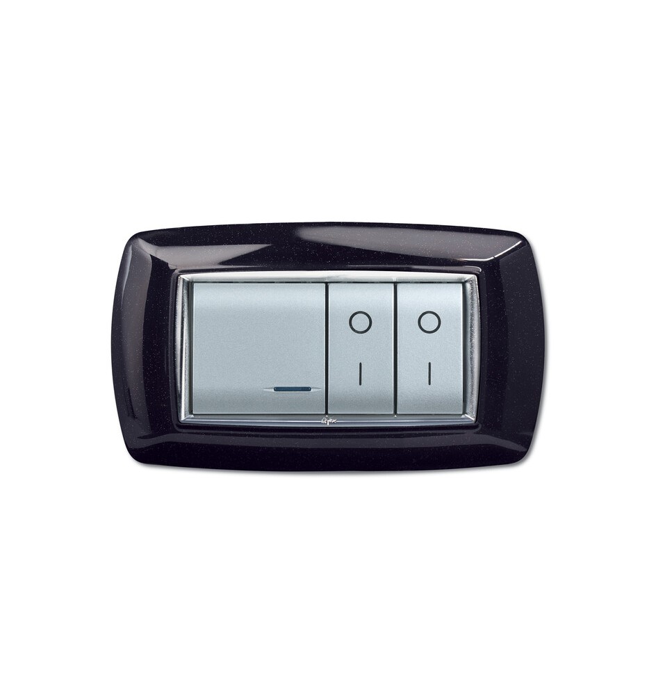 PLACCA LIFE LIVING PLAST NERO GLITTERING 4P