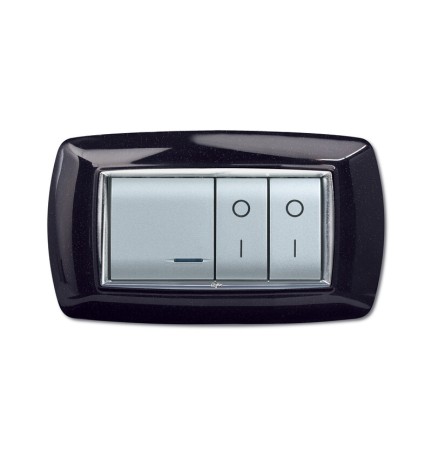 PLACCA LIFE LIVING PLAST NERO GLITTERING 4P